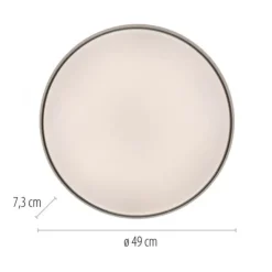 Schöner Wohnen-Kollektion LED Deckenleuchte TAVOLI, weiss, rund D=49cm, dimmbar, Fernbedienung