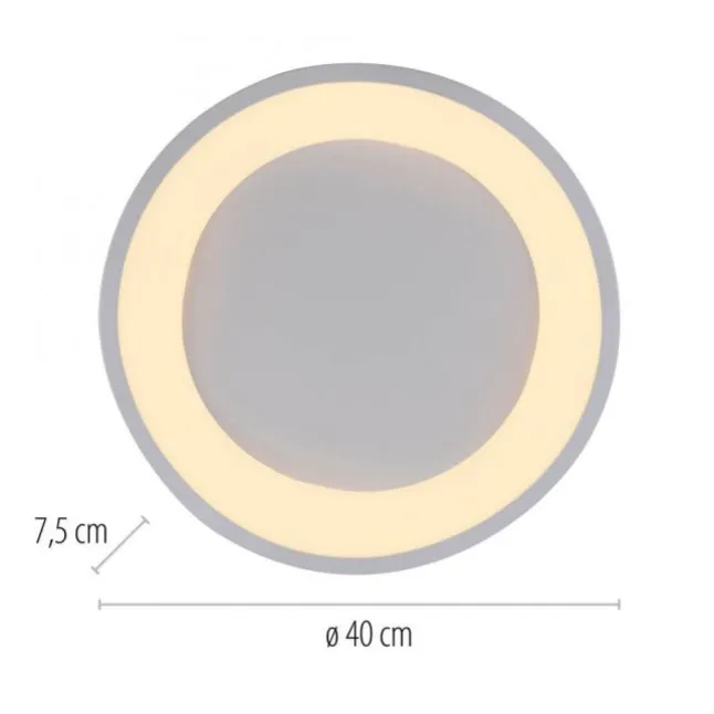 Schöner Wohnen-Kollektion LED Deckenleuchte MONTA, weiss, dimmbar, Memoryfunktion