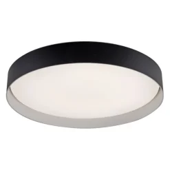 Schöner Wohnen-Kollektion LED Deckenleuchte TAVOLI, schwarz, rund D=49cm, dimmbar, Fernbedienung