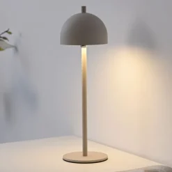 Schöner Wohnen-Kollektion LED Akku Tischleuchte BELLIES, Sandfarben, aufladbar, USB