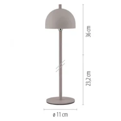 Schöner Wohnen-Kollektion LED Akku Tischleuchte BELLIES, Sandfarben, aufladbar, USB