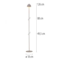 Schöner Wohnen-Kollektion LED Akku Stehleuchte BELLIES, Sandfarben, aufladbar, USB-Kabel