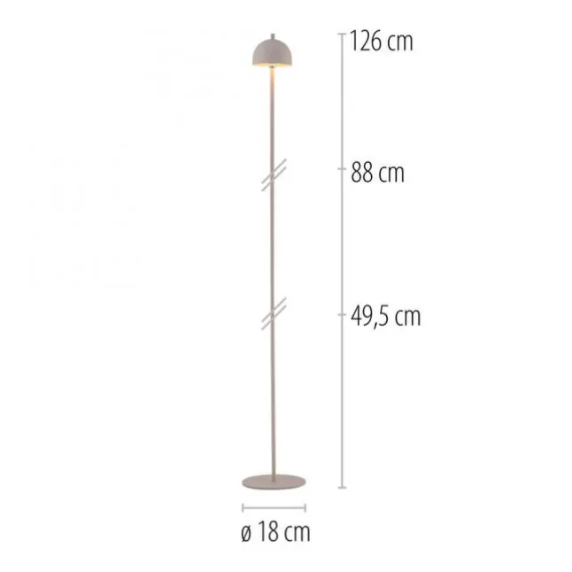 Schöner Wohnen-Kollektion LED Akku Stehleuchte BELLIES, Sandfarben, aufladbar, USB-Kabel