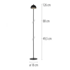 Schöner Wohnen-Kollektion LED Akku Stehleuchte BELLIES, schwarz, aufladbar, USB-Ladekabel