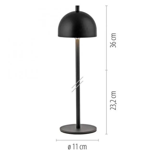 Schöner Wohnen-Kollektion LED Akku Tischleuchte BELLIES, schwarz, aufladbar, USB-Ladekabel