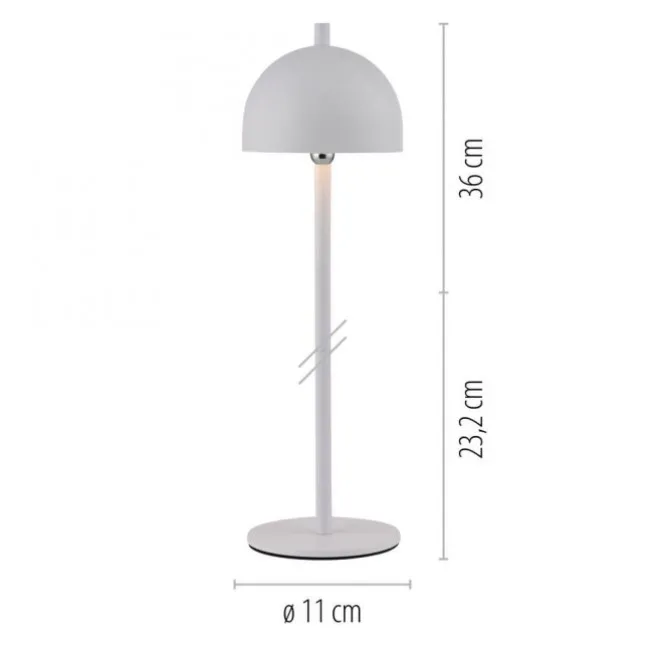Schöner Wohnen-Kollektion LED Akku Tischleuchte BELLIES, weiss, aufladbar, USB-Ladekabel