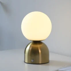SCHÖNER WOHNEN-Kollektion LED Akku Tischleuchte RUDI, gold, USB-Ladekabel