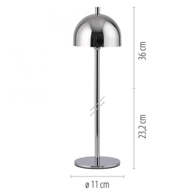 Schöner Wohnen-Kollektion LED Akku Tischleuchte BELLIS, chrom, aufladbar, USB-Ladekabel