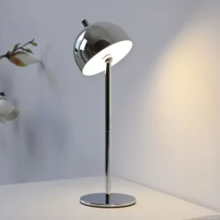 Schöner Wohnen-Kollektion LED Akku Tischleuchte BELLIS, chrom, aufladbar, USB-Ladekabel