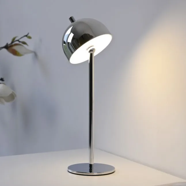 Schöner Wohnen-Kollektion LED Akku Tischleuchte BELLIS, chrom, aufladbar, USB-Ladekabel