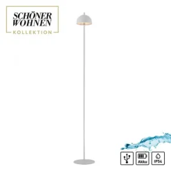 Schöner Wohnen-Kollektion LED Akku Stehleuchte BELLIES, weiss, aufladbar, USB-Ladekabel
