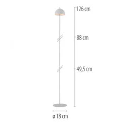Schöner Wohnen-Kollektion LED Akku Stehleuchte BELLIES, weiss, aufladbar, USB-Ladekabel