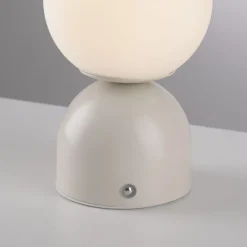 Schöner Wohnen-Kollektion LED Akku Tischleuchte RUDI, Sandfarben, USB Ladekabel