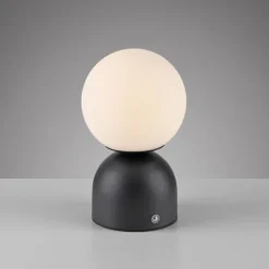 Schöner Wohnen-Kollektion LED Akku Tischleuchte RUDI, schwarz, USB-Ladekabel