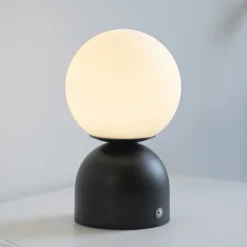 Schöner Wohnen-Kollektion LED Akku Tischleuchte RUDI, schwarz, USB-Ladekabel