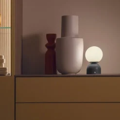 Schöner Wohnen-Kollektion LED Akku Tischleuchte RUDI, schwarz, USB-Ladekabel