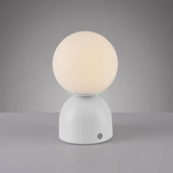 Schöner Wohnen-Kollektion LED Akku Tischleuchte RUDI, weiss, USB-Ladekabel