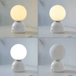Schöner Wohnen-Kollektion LED Akku Tischleuchte RUDI, weiss, USB-Ladekabel