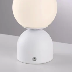 Schöner Wohnen-Kollektion LED Akku Tischleuchte RUDI, weiss, USB-Ladekabel