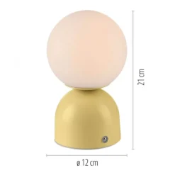 Schöner Wohnen-Kollektion LED Akku Tischleuchte RUDI, Blütenzauber, USB
