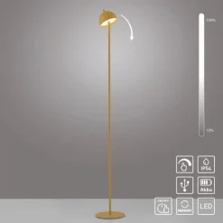 Schöner Wohnen-Kollektion LED Akku Stehleuchte BELLIES, Blütenzauber, aufladbar, USB-Ladekabel
