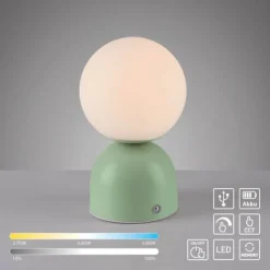 Schöner Wohnen-Kollektion LED Akku Tischleuchte RUDI, Frühlingserwachen USB