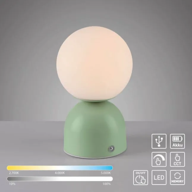 Schöner Wohnen-Kollektion LED Akku Tischleuchte RUDI, Frühlingserwachen USB