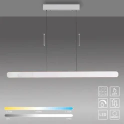 Schöner Wohnen-Kollektion LED Pendelleuchte ADRIANA ROUND, weiss, dimmbar
