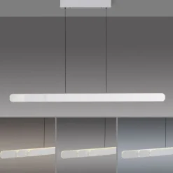 Schöner Wohnen-Kollektion LED Pendelleuchte ADRIANA ROUND, weiss, dimmbar