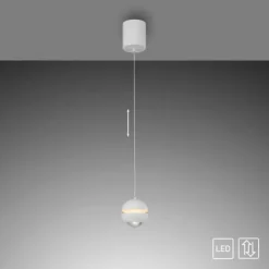 Schöner Wohnen-Kollektion LED Pendelleuchte LINI, weiss, Comfort Lift