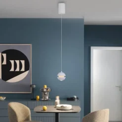 Schöner Wohnen-Kollektion LED Pendelleuchte LINI, weiss, Comfort Lift