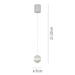 Schöner Wohnen-Kollektion LED Pendelleuchte LINI, weiss, Comfort Lift
