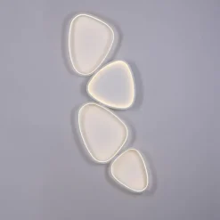 Schöner Wohnen-Kollektion LED Deckenleuchte PEBBLES, weiss, dimmbar, länglich