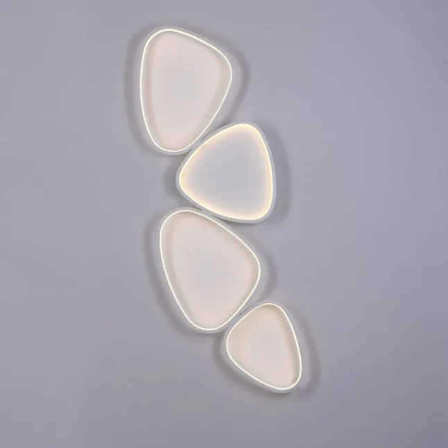 Schöner Wohnen-Kollektion LED Deckenleuchte PEBBLES, weiss, dimmbar, länglich