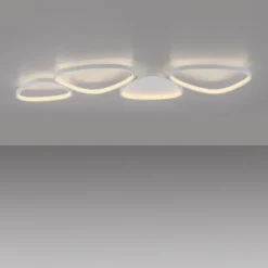 Schöner Wohnen-Kollektion LED Deckenleuchte PEBBLES, weiss, dimmbar, länglich