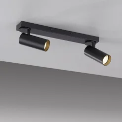 Schöner Wohnen-Kollektion LED Deckenleuchte RIK, schwarz, 2-flammig, drehbar