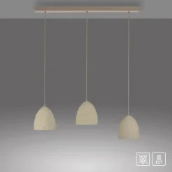 Schöner Wohnen-Kollektion Pendelleuchte TRAVENTA, sandfarben, 3-flammig