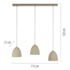 Schöner Wohnen-Kollektion Pendelleuchte TRAVENTA, sandfarben, 3-flammig
