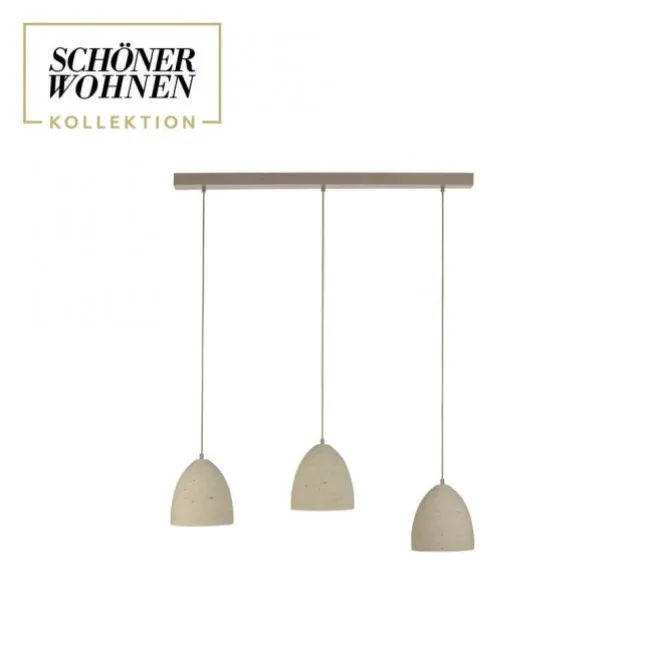 Schöner Wohnen-Kollektion Pendelleuchte TRAVENTA, sandfarben, 3-flammig