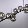 Schöner Wohnen-Kollektion Pendelleuchte DUBAI, schwarz, Rauchglas, höhenverstellbar