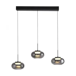 Schöner Wohnen-Kollektion Pendeleuchte SIA schwarz, 3-flammig, dimmbar, SimplyDim, höhenverstellbar