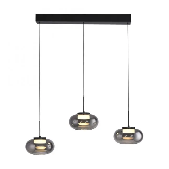Schöner Wohnen-Kollektion Pendeleuchte SIA schwarz, 3-flammig, dimmbar, SimplyDim, höhenverstellbar