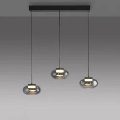 Schöner Wohnen-Kollektion Pendeleuchte SIA schwarz, 3-flammig, dimmbar, SimplyDim, höhenverstellbar