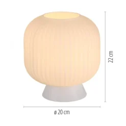 Schöner Wohnen-Kollektion Tischleuchte NAMI, weiss, E27, LED geeignet