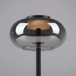 Schöner Wohnen-Kollektion Tischleuchte SIA schwarz, Rauchglas, Schnurschalter
