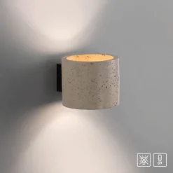 Schöner Wohnen-Kollektion Wandleuchte TRAVENTA grau, Leuchtmittel wechselbar