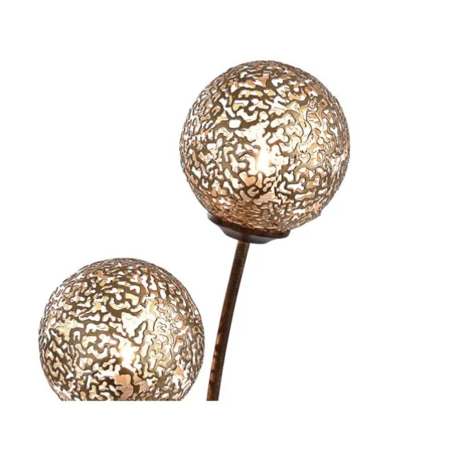 Stehleuchte, Braun-Gold, Landhaus-Stil, 6flg, G9, dekorativ, Kugel