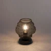 Tischlampe in angesagter schwarzer Netzoptik im Industrial Design
