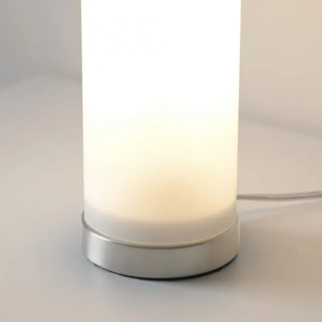 Tischleuchte BOTTLE, weiss, Opalglas glanz, Flasche, Schnurschalter