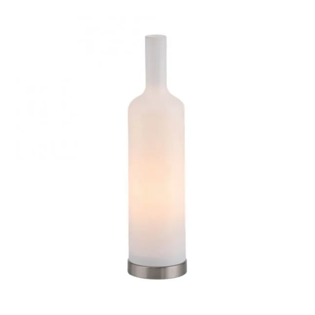 Tischleuchte BOTTLE, weiss, Opalglas glanz, Flasche, Schnurschalter